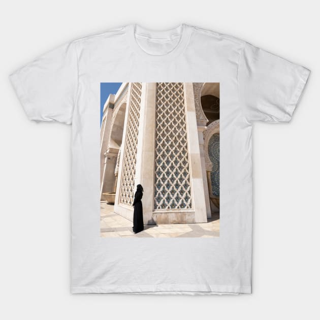 Woman in Chador T-Shirt by Memories4you